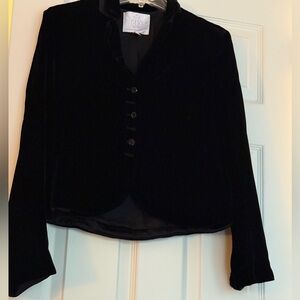 Rebecca Taylor Elegant Black Velvet Blazer